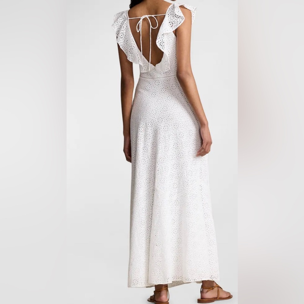 Polo Ralph Lauren Embroidered Eyelet Linen Dress - Picture 2 of 6